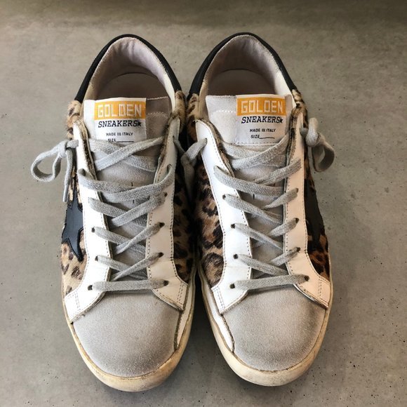 Golden Goose Superstar Leopard Calf Hair Sneakers - Picture 2 of 8